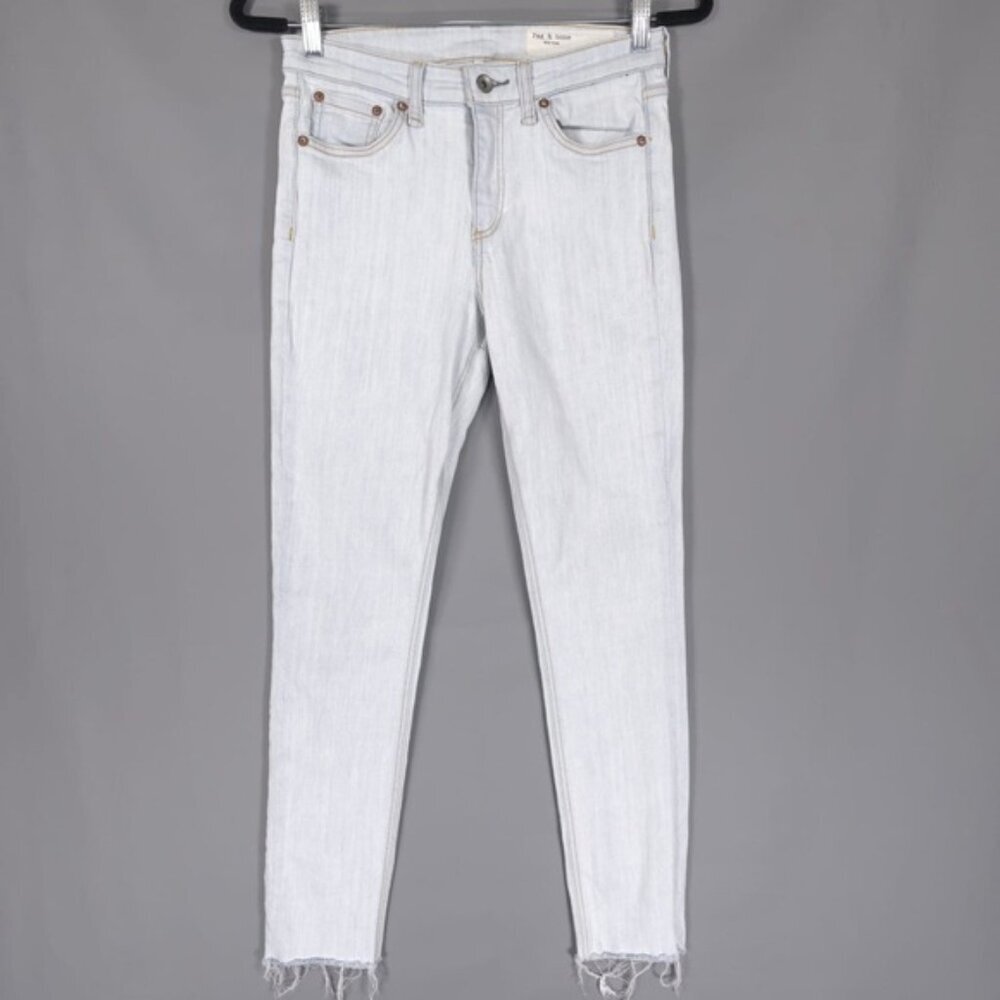 rag & bone NY Women’s‎ CATE MID RISE ANKLE SKINNY Jeans Raw Hem DITCH PLAINS 28